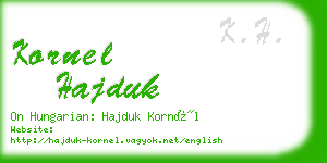 kornel hajduk business card